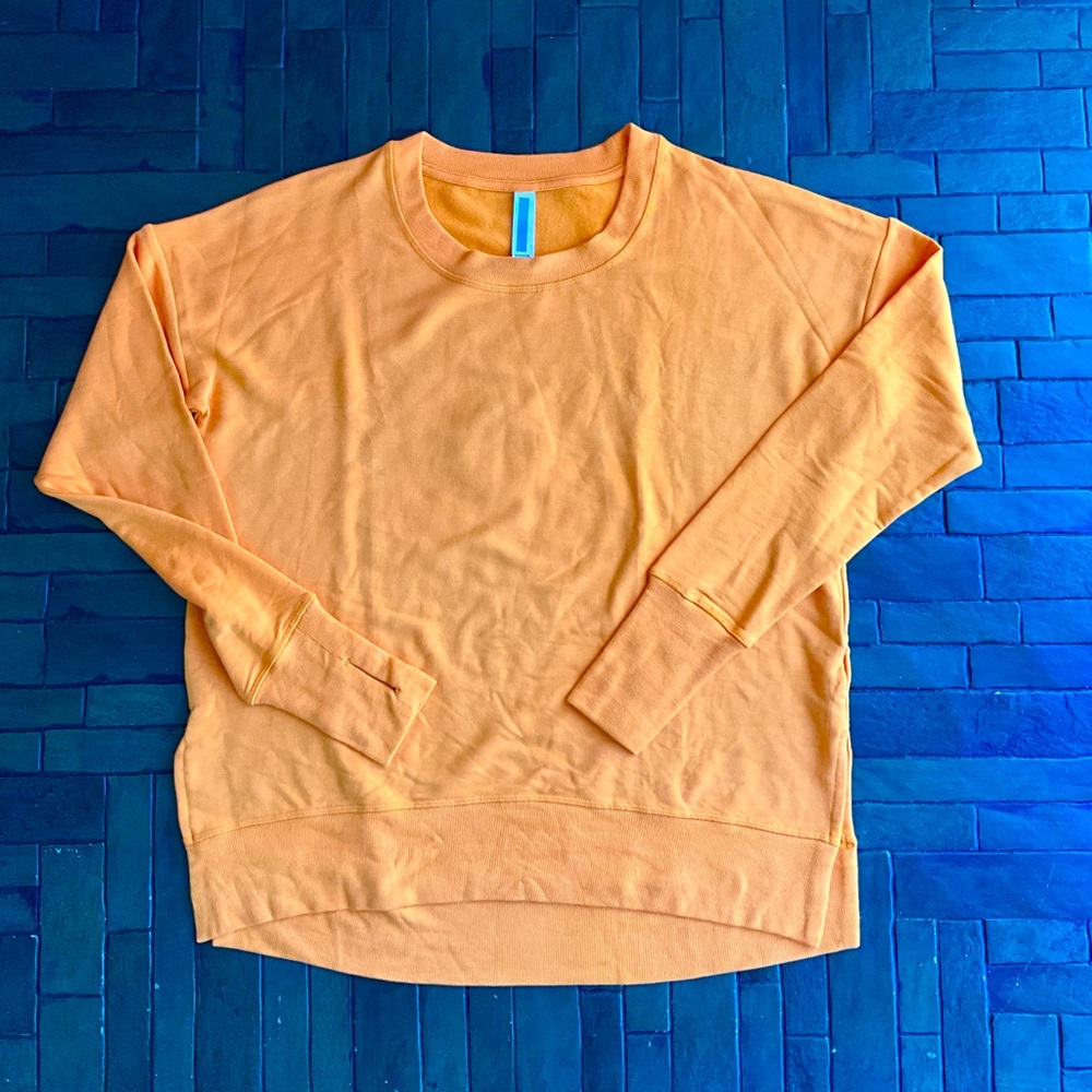 Athleta Solid Orange Coaster Luxe Sweatshirt - image 4